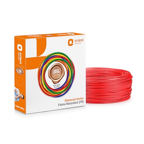 Image of Orient Electric 2.5 Sq mm Red Class 5 1100V FR Electric Wire (90 Metre)