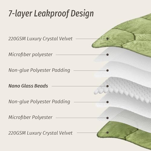 Image of Wemore Weighted Lap Blanket 7lbs for Adults, Small Weighted Blanket for Travel, Calming, Relaxing, Napping and Sleeping, All-Season Weighted Lap Pad, Machine Washable, Green 24x29 inches