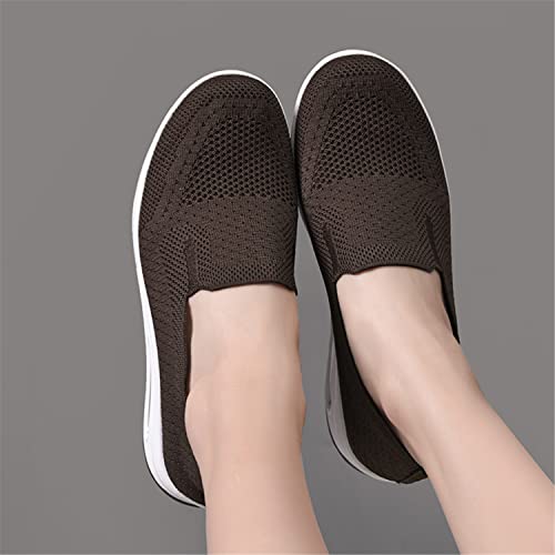ChicWind Women's Slip on Sock Walking Shoes Mesh Platform Sneakers Air Cushion Nurse Shoes4