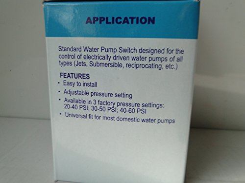 Boshart Industries (Bii) Pressure Switch: 30-50 (Ps02-3050); 40-60 (Ps02-4060) For Water Well Submersible Pumps #TOP4