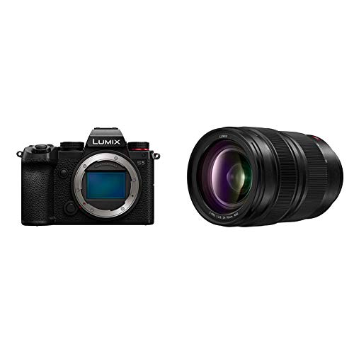 Image of Panasonic LUMIX S5 Full Frame Mirrorless Camera (DC-S5BODY) and LUMIX S Pro 24-70mm F2.8 L-Mount Interchangeable Lens (S-E2470)