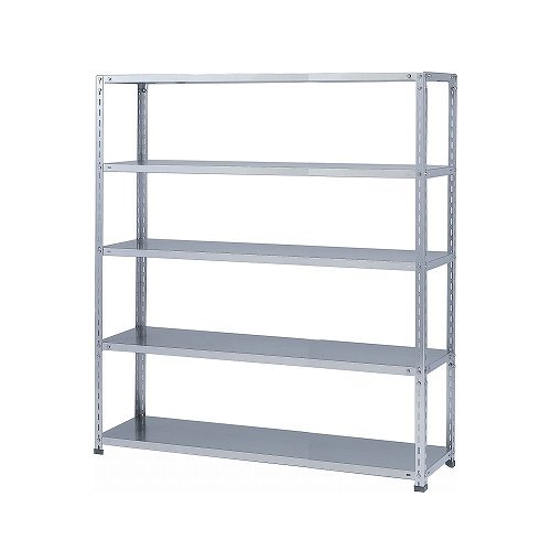 スチールラックステンレスラック150cm スチールラック 幅150cm メタルラック 5段 MR-1518DJK シルバー