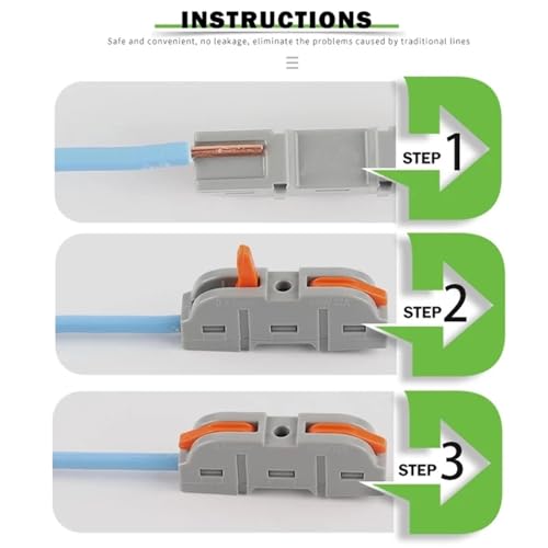 Conector de cable de palanca multiplex 1 a 1 de empalme rápido en caja de 40 unidades 6