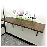 Mesa Plegable de Pared, Escritorio for Fijar en la Pared, Abatibles Mesas Colgantes De Escritorio for Computadora Estudio Dormitorio Baño O Balcón ( Color : Brown , Size : 150x45cm/59.06x17.72in )
