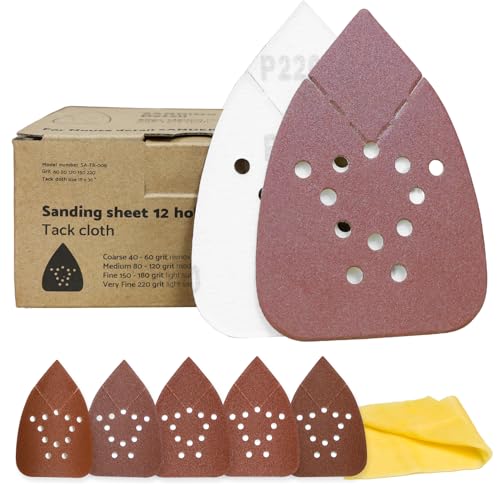 S&F STEAD & FAST Black and Decker Mouse Sanding Pads 60 Pack