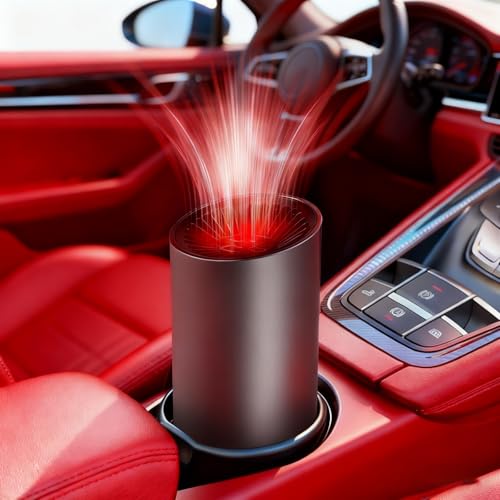 Bathgate Portable 12V Car Heater for Fast Windscreen Heating and Demisting Stable Plug-in 12V Heater for Car Campervan and SUV Compact Winter Accessory for Everyday Driving