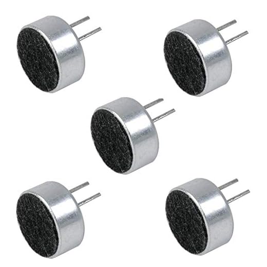 5X Micrófono de Condensador Electret 10x7mm Mic Microphone Robótica