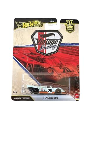 Hot Wheels Porsche 917K Car Calture Premium 2026 Vintage Racing Series 1:64 Scale Collectible Die Cast Metal Toy Car Model with Rubber Real Riders 2/5 - image 1