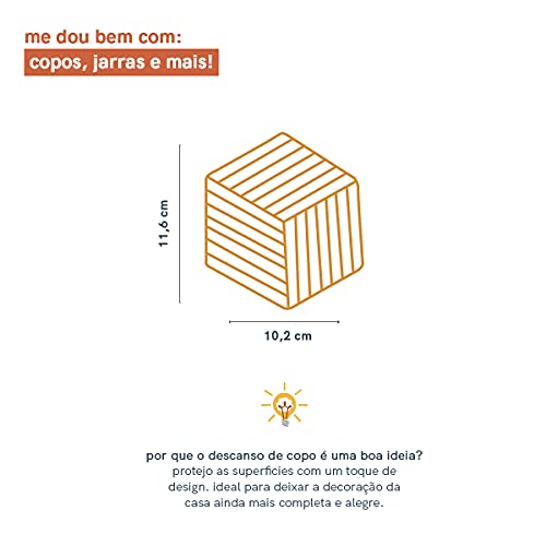 Conjunto Descanso para Copo 3 Peças - Oikos