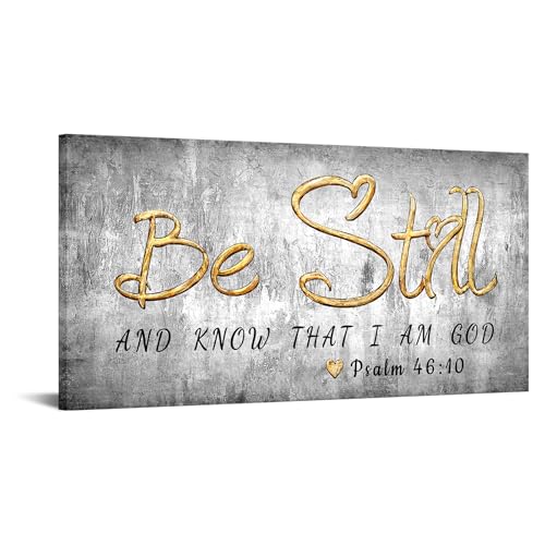 KREATIVE ARTS Modern Black Grey Gold Inspirational Bible Verse Wall