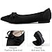 Ablanczoom Ballet Flats Shoes for Women: Dressy Pointed Toe Bow Knit Flats Comfortable Slip On Work Business Casual Shoes Black