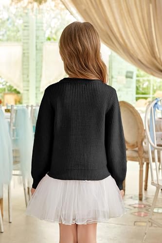 Image of Arshiner Girl's Sweaters Kids Twist Front Cute Pullover Knitted Jumper Fall Winter Clothes