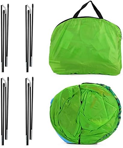 SOKA Dino Dinosaur Play Tent Portable Foldable Green Pop Up Play Teepee Indoor or Outdoor Garden Playhouse Tent Carry Bag for Children Boys Girls Toddler