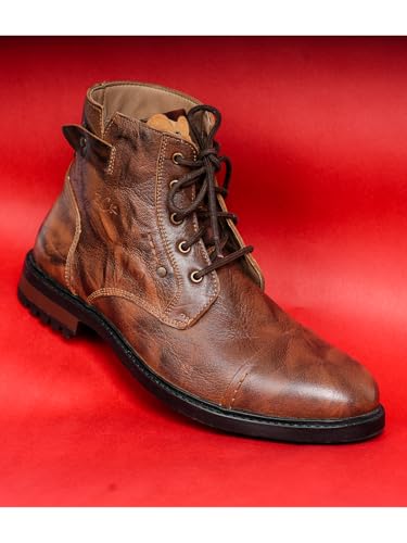 Image of Buckaroo APACHEE crumbald Leather Tan Casual Boots For Mens