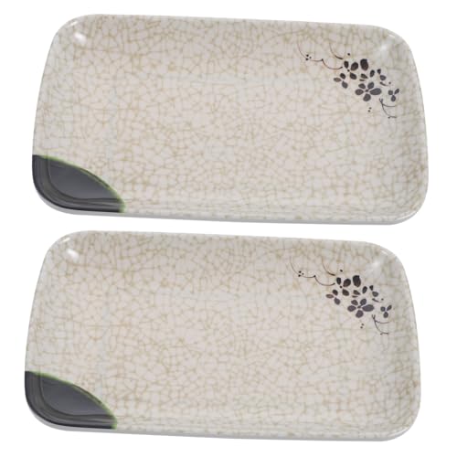 Platos rectangulares reutilizables para sushi y snacks Unomor 2 pcs