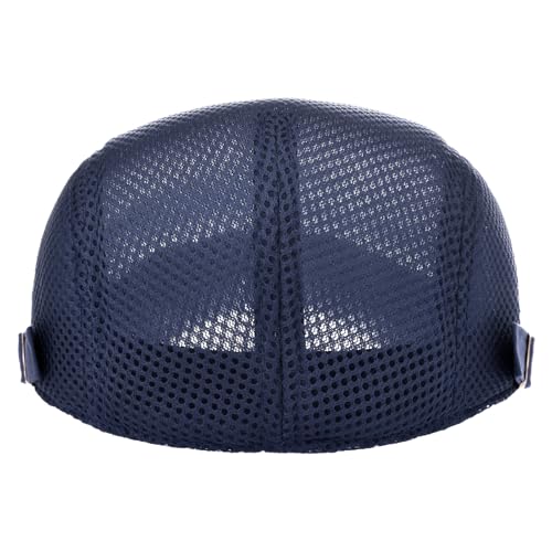 Image of VOBOOM Men Breathable Mesh Summer Hat Adjustable Newsboy Beret Ivy Cabbie Flat Cap