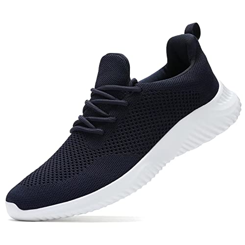 Proteínas, Wrezatro Zapatos de caminar para hombre, ultraligeros, transpirables, antideslizantes, informales, de moda, de malla, para entrenamiento, deportes, Azul...