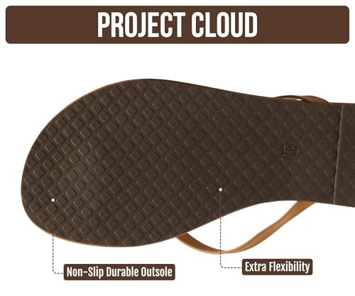 Image of Project Cloud Flip Flops for Women Footwear- Lightweight and Memory Foam Insole Sandals for Women 2026 - Durable Non-Slip Beach Essentials Flats for Women Sandals (Foundations)