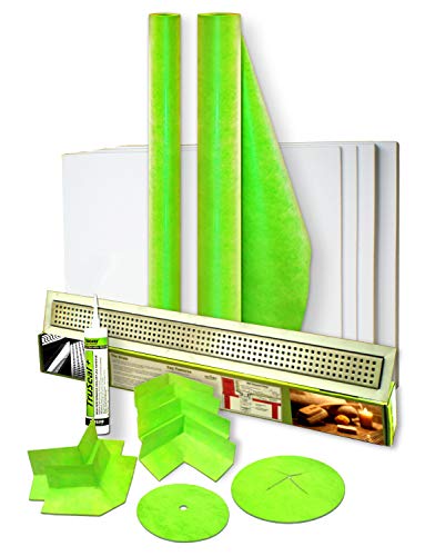 220 SQFT Linear Drain Shower Kit - 49.5