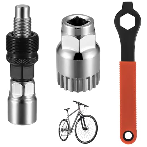 Pizsieat 3pcs Extractor de Bielas de Bicicleta,Extractor de Manivela con Llave Inglesa de 16mm para Bielas y Manivela, Bicicletas de Montaña MTB Herramienta de Extracción
