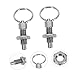 SEWACC 2Pcs Spring Loaded Plunger with Pull Ring Safety Pin for Industrial Equipment Reliable and Portable Locking Coupler Pin Durable and
