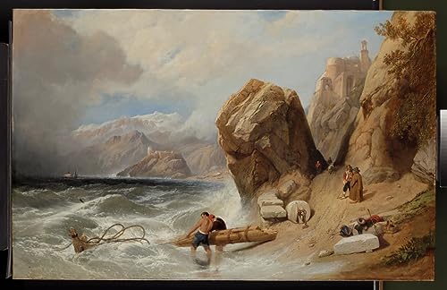Poster Scène près de Gênes Stanfield tableau toile 50x70 sans cadre