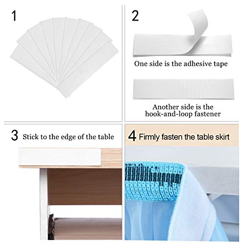 Tulle Table Skirt Blue Tutu Table Skirt for Gender Reveal Baby Boy 1st Birthday Elephant Baby Shower Bridal Shower Under the Sea Decorations 6ft