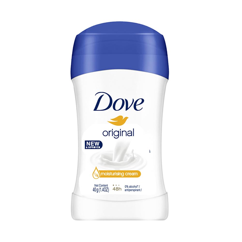 Dove Women Original Stick Anti-Perspirant Deodorant | 48H Odour Protection | ¼ Moisturising Cream for Soft Underarms | 40ml