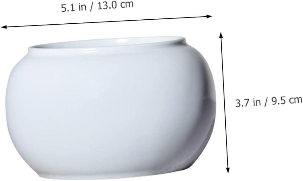 Ceramic Ink Brush Washer for Sumi Brush Cleaning Portable Tea Cup Bowl for Calligraphy and Painting Lightweight Design with Smooth Edges for Easy Washing and Storage