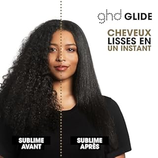 ghd - Brosse chauffante ghd Glide - Brosse Lissante (Noire) - Lissage rapide, facile - Résultats sans frisottis - Utilisation sur cheveux secs - Sans chaleur extrême - Idéal pour tous types de cheveux