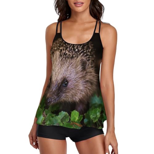 Ensembles bikini tankini avec robe de plage fluide imprimée