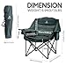 Nice C Camping Chairs, Oversized XL Padded Camping Chair, Outdoor Chair, Camp Chair, Lounge Chair, Wide&Thick, Heavy Duty 400lb, Carry Bag, Cupholder & Cooler (One Green)