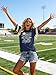 Women's Football Game Day T Shirt - Vintage Jersey Tee Short Sleeve Top for Football Season Blue