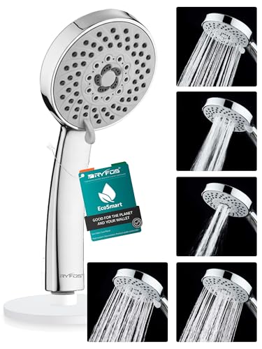 Image of India's 1st Lifetime Support Brand, R3020HS, ABS, 4-INCH, Hand Shower | 5-Function Handheld Shower For Bath | Handshower for bathroom | Multi-Function Handheld Shower | Chrome Finish