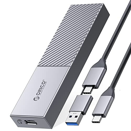 Image of ORICO M.2 SATA SSD Enclosure Reader USB 3.2 /3.1 Gen1(6Gbps) USB-C External Aluminum Adapter ,Support UASP Trim for M2 SATA NGFF 2242 /2260 /2280 SSD with B Key /B+M Key( only for M.2 SATA SSD)-M205-Gray