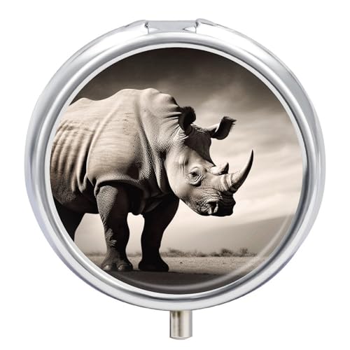 South Africa Animal Pill Organizer Portable Pill Box Round Pill Case Exquisite Waterproof Travel Medicine Organizer Fashion Metal Pill Container for Vitamins Medicine Box