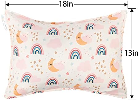 ALVABABY Toddler Pillowcases Stretchy Soft Kids Pillow Cover 2 Pack Fit 13"x 18" or 12"x16" Envelope for Girl Boy Travel - 4