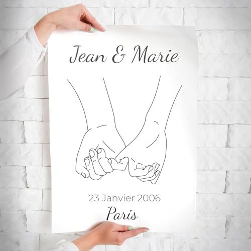 Cadeau original personnalisé affiche murale photo texte Tenvinilo 70x100