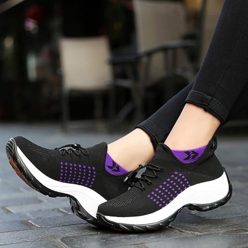 HINDOLA Women's Orthopedic Sock Sneakers Breathable Mesh Nursing Work Comfortable Casual Air Cushion Athletic Running Jogging Shoes2