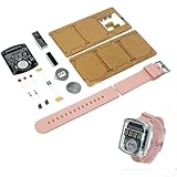 LED-Uhr-DIY-Set, elektronische Uhr, Baugruppe, Leiterplatte, Lötübungen mit roter Digitalanzeige und automatischem Schlafmodus für Anfänger (Pulver)