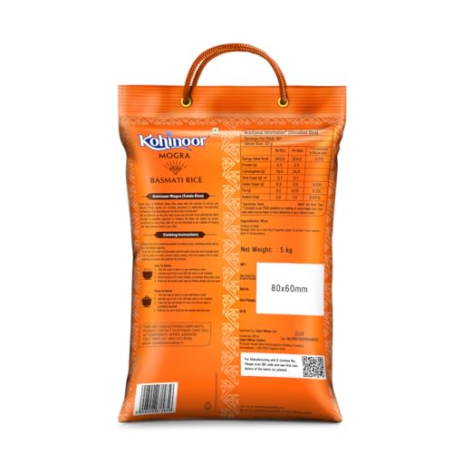 Image of Kohinoor Mogra Rice 5Kg | Premium Mogra Rice | Long Grains & Rich Aroma | Ideal for Daily Meals | Pack of 1