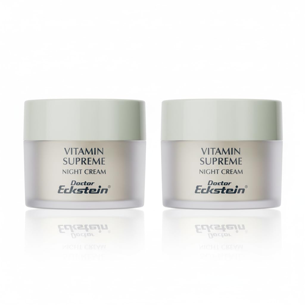 Doctor Eckstein Vitamin Supreme – Nachtcreme mit Vitamin A, E & Carotin für trockene & normale Haut - 2 Packungen je 50 ml