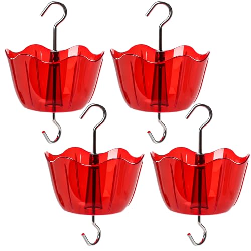 Ant Moat for Hummingbird Feeders 4 Pack,5 oz High Capacity，Suitable for Outdoor Patio Hanging Feeder, Garden Decoration, Sturdy and Leak-Proof(Bottle not Included