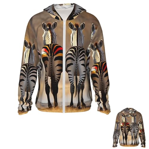 NONHAI Men's Sun Protection Jacket UPF 50+ Full Zipper Long Sleeve UV Hoodie Shirt Funny Back of Women's Outdoor Jacket Black