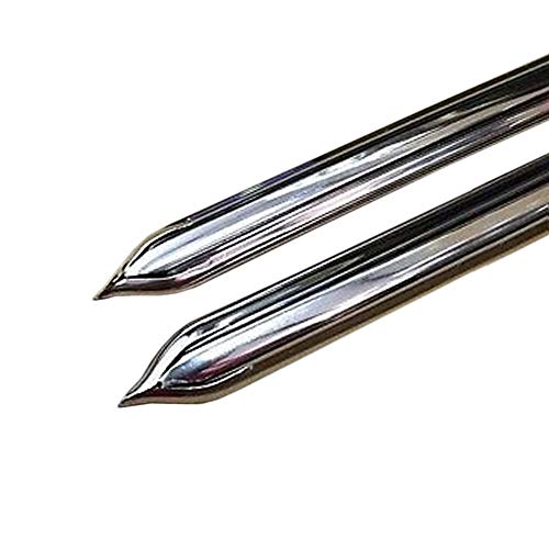 Automotive Authority Llc Vintage Style 5/8" Chrome Side Body Trim Molding - Formed Pointed Ends #TOP22