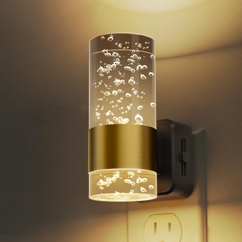 Image of L LOHAS LED Night Lights Plug into Wall, Acrylic Night Light,Dimmable Nightlight with 0-100 LM Adjustable Brightness, 3000K Plug in Night Light with Dusk to Dawn Sensor, for Bathroom Hallway