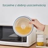 vancasso Zestaw miseczek do zup 4-częściowy, sałatniczka SIMI z pokrywką, miska ceramiczna z pokrywką, miseczki do zup, miseczka na musli na lunch, na piknik, do kuchni, miseczki do serwowania