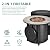 YITAHOME Propane Fire Pit Table 30 Inch Table Top Firepit Round Gas Fire Pits for Outside Patio 50,000 BTU Auto-Ignition Propane Fire Table with Lid, Waterproof Cover, Lava Rock, Hook