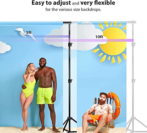Limostudio, Agg2612, 10 Ft. Wide, 7.5 Ft. High, Length Adjustable Backdrop Stand For Photo Background Screen Muslin Support Kit With Accessories #TOP1