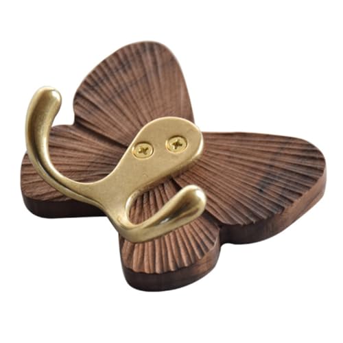 Gancho de pared de mariposa en madera maciza para colgar ropa 2
